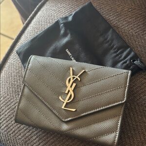 YSL Saint Laurent Cassandre Matelassé Small Envelope Wallet  Embossed like new